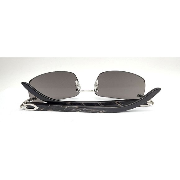 NEW! Cartier Buffalo Black/Grey-Silver Mirror Sunglasses - Picture 10 of 13